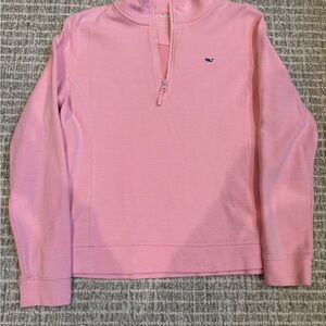 Women’s Vineyard Vines Pink Half-Zip Knit Pullover